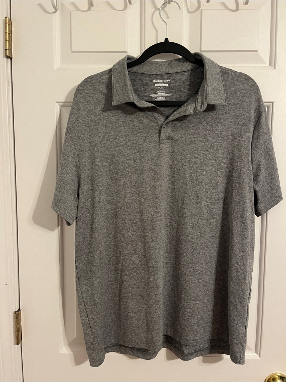 Men's Heather Gray Polo Shirt by Members Mark
